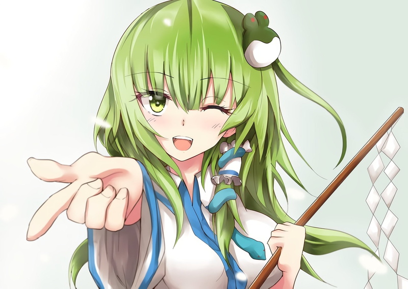 1080P, Sanae Kochiya, Anime, Touhou