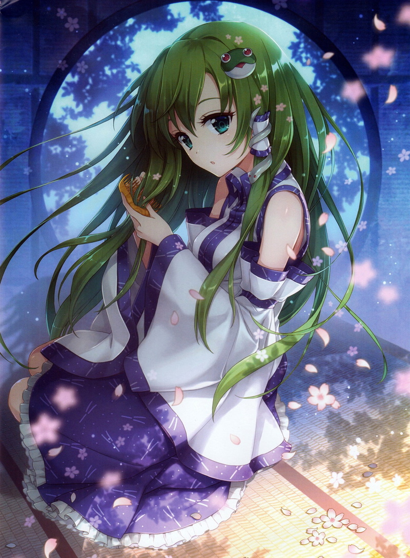celebration, belief, representation, single object, anime girls, indoors, Touhou, night, Kochiya Sanae, arts culture and entertainment, digital composite