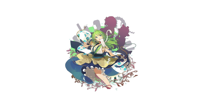 multi colored, celebration, ice cream, studio shot, Touhou, copy space, indoors, connection, digital composite, anime, people, young adult, cut out, women