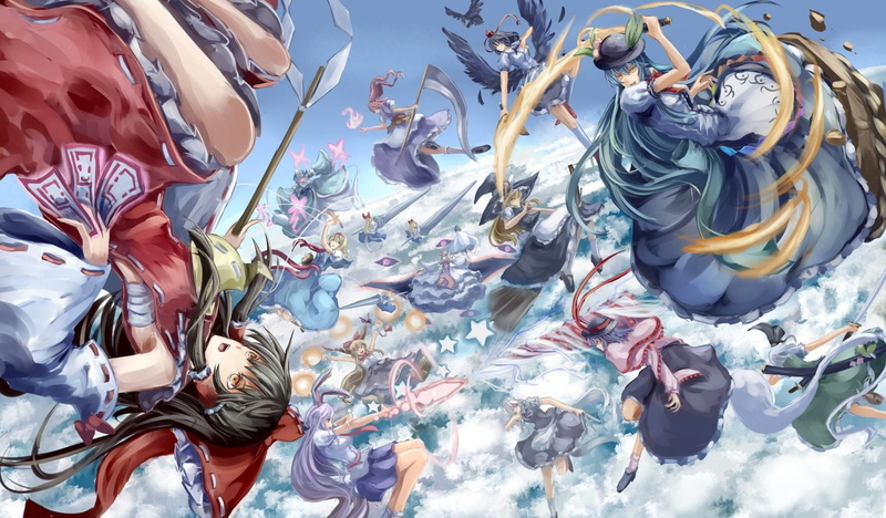 Aya Shameimaru, Komachi Onozuka, 1080P, Reimu Hakurei, Tenshi Hinanawi, Touhou, Suika Ibuki, Marisa Kirisame, Anime, Sakuya Izayoi, Youmu Konpaku, Alice Margatroid
