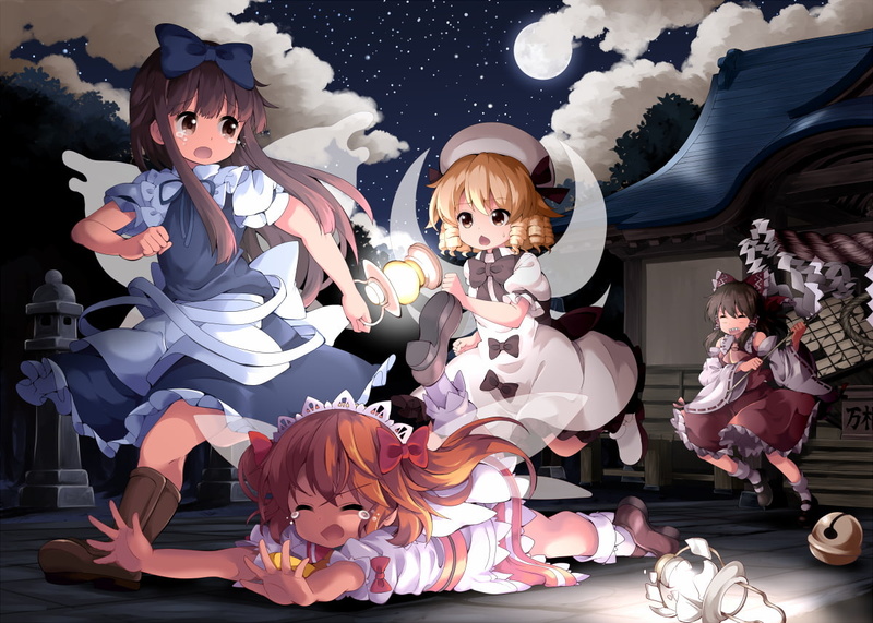 Hakurei Reimu, Sunny Milk, 480P, Luna Child, Touhou, Star Sapphire
