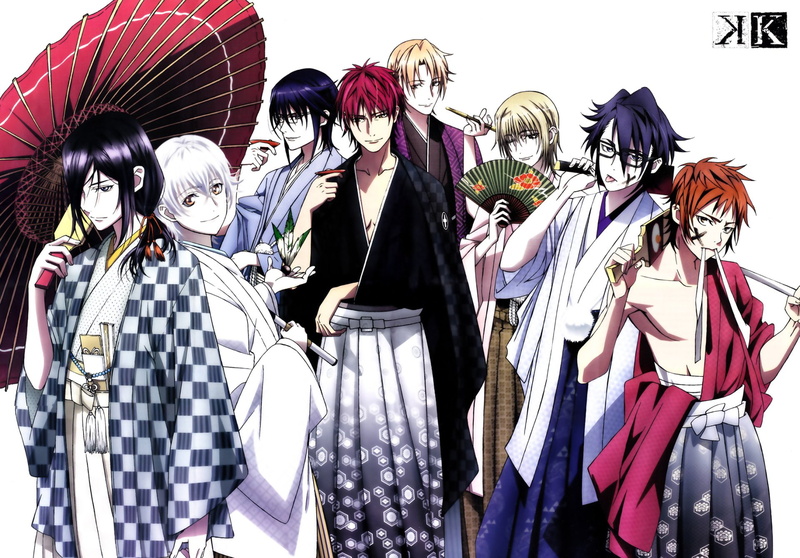 Tatara Totsuka, Yashiro Isana, 1080P, Izumo Kusanagi, Reisi Munakata, Mikoto Suoh, Kuroh Yatogami, Saruhiko Fushimi, Anime, Misaki Yata, K Project