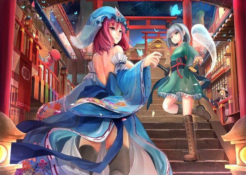Suwako Moriya, Youmu Konpaku, Anime, Reimu Hakurei, Sanae Kochiya, Kanako Yasaka, 1080P, Touhou, Marisa Kirisame, Yuyuko Saigyouji