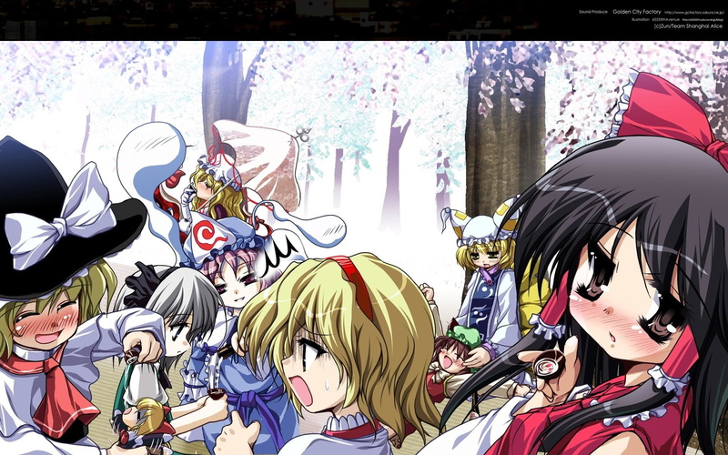 Yuyuko Saigyouji, Marisa Kirisame, Yukari Yakumo, Reimu Hakurei, Myon (Touhou), 1080P, Touhou, Alice Margatroid, Anime, Ran Yakumo, Youmu Konpaku, Shanghai (touhou)