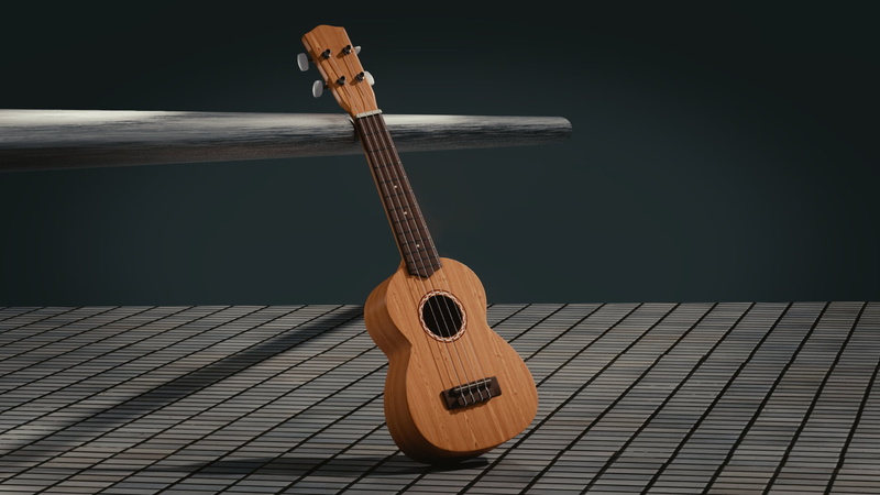 classic, guitar, folk Music, musical Instrument, black background, jazz Music, wood - Material, acoustic Instrument, still life, 3d, acoustic Guitar, string Instrument