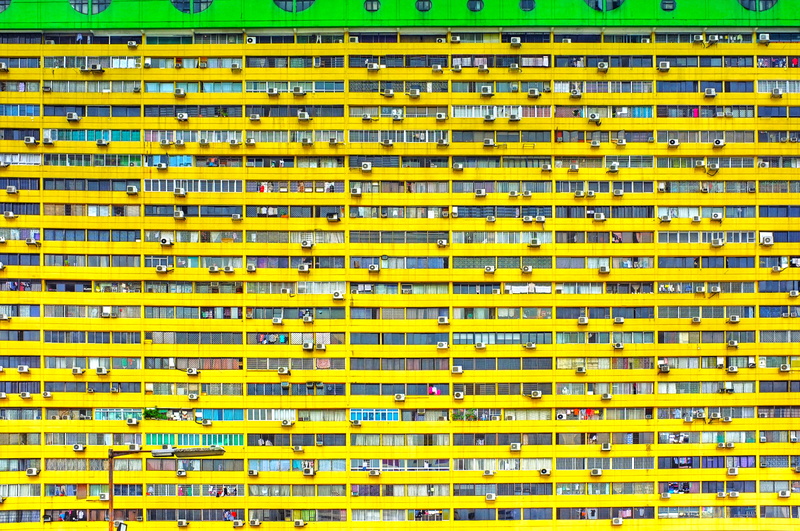 no people, communication, singapore, abundance, textured, apartment, structure, building exterior, 2K, pattern, in a row, repetition, yellow, full frame