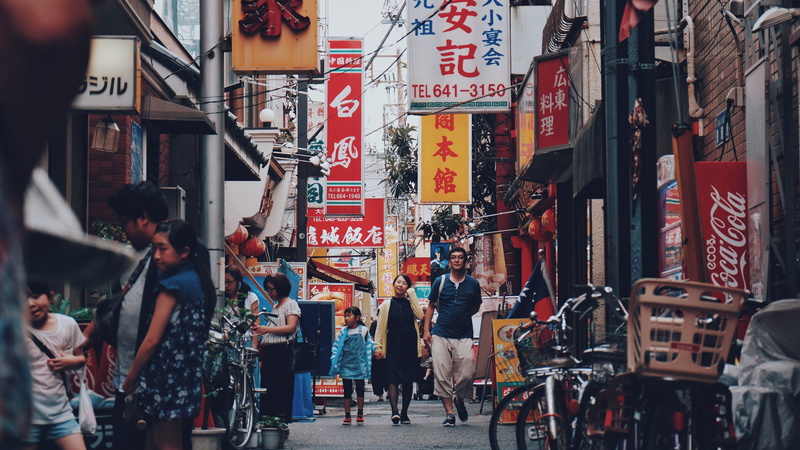 japan, travel, men, text, street, man, large group of people, women, walking, adult, city, day, communication, tokyo, city life, market, retail, 5K, non-western script