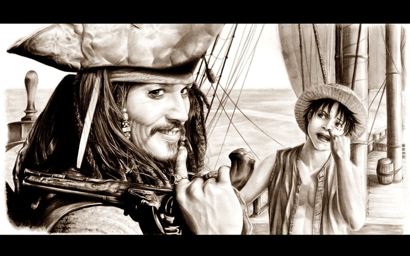 togetherness, 720P, Anime, lifestyles, leisure activity, poster, pirates, caribbean, looking at camera, young women, real people, emotion, Jack Sparrow