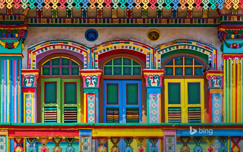 architecture, Singapore, colorful, 1080P, window, building