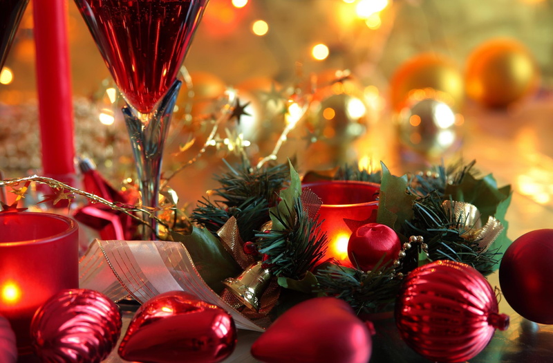 christmas decorations, decorations, year, christmas, new year, new, 2K, needles, close, candles, close-up