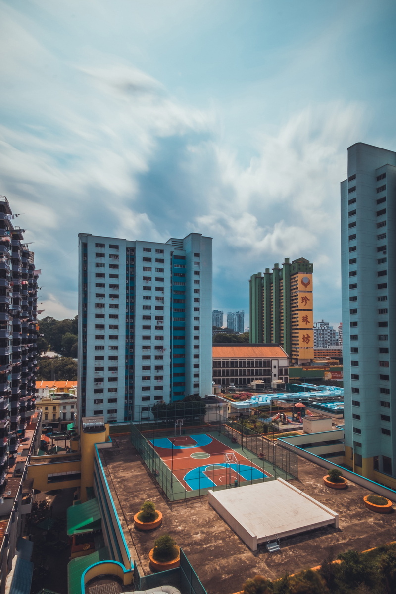 office, nd filter, building, no people, chinatown, outdoors, chinese, skyscraper, cloud - sky, urban, flats, residential district, yellow, hdb, tall - high