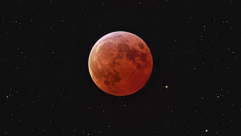 red, space and astronomy, beauty in nature, orange color, circle, scenics - nature, tranquility, majestic, moon surface, illustration, science, planetary moon