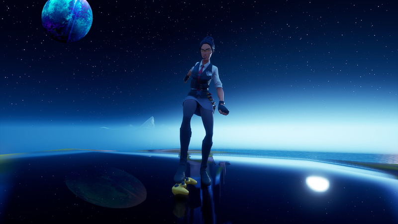 Control, moon phases, night, light graffiti, Fortnite, artwork, 1080P, cloud city, Sky Temple