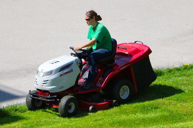 man, transportation, mower, green, mode of transportation, riding, sport, one person, 4K, boys, outdoors, red, car, green color, driver, sitting, lawn mower