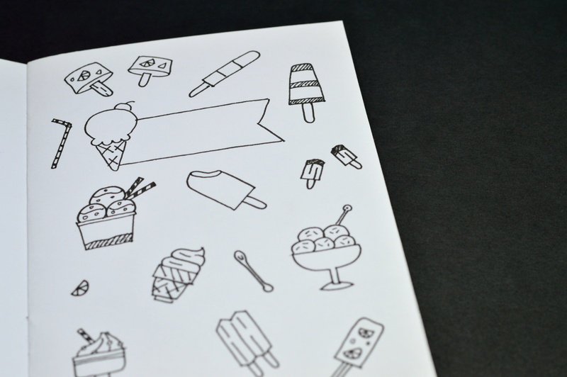 drawing - activity, cold, drawing, sketch, text, frozen, ice cream, indoors, planning, decorative, artist, palette, drawing - art product, handmade, detail