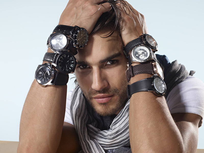 watch, front view, framed, 1080P, indoors, facial hair, technology, men, portrait, looking at camera, adult, headshot, confidence, studio shot, close-up