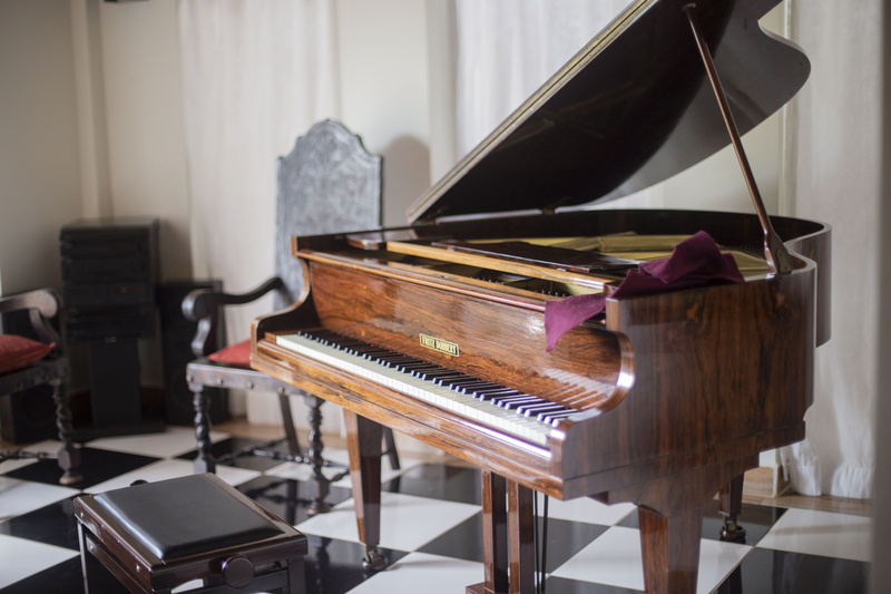 ivory, chair, indoors, 5K, piano, publication, piano key, table, home interior, keyboard instrument, focus on foreground, musical instrument, paper, no people