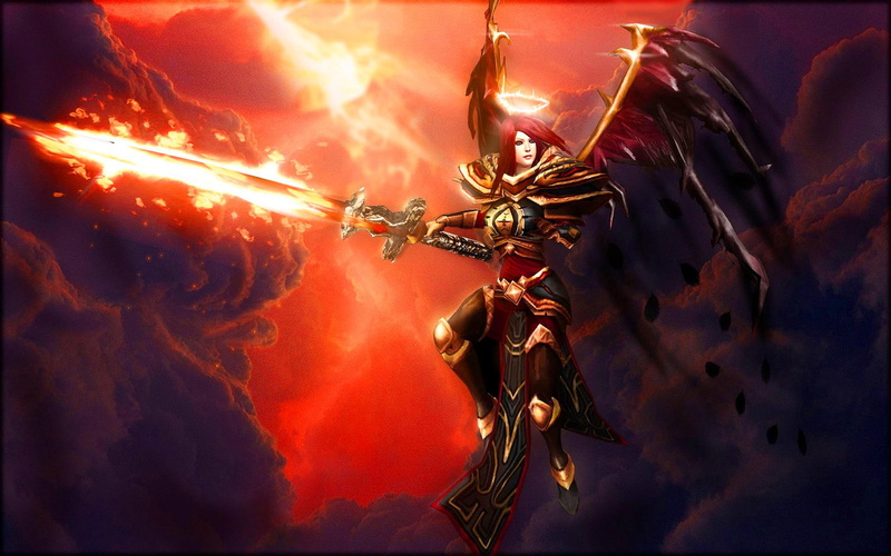 avenger, warrior, sword, fire, holy, fantasy, angel, 3d and abstract, 1080P