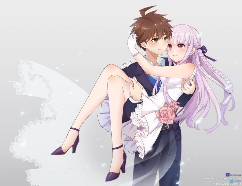 brown, braids, 236656, dangan-ronpa, long, pink, crying, eyes, hair, tears, short, konachan, dress, flowers, makoto, male, blush, com, naegi, 1080P, petals