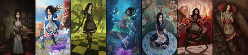 dress, bubbles, water, clouds, tree, gjred, gloves, doll, knife, book, flowers, collar, boots, eyepatch, kimono, blood, chain, gothic, skirt, 4K, sky