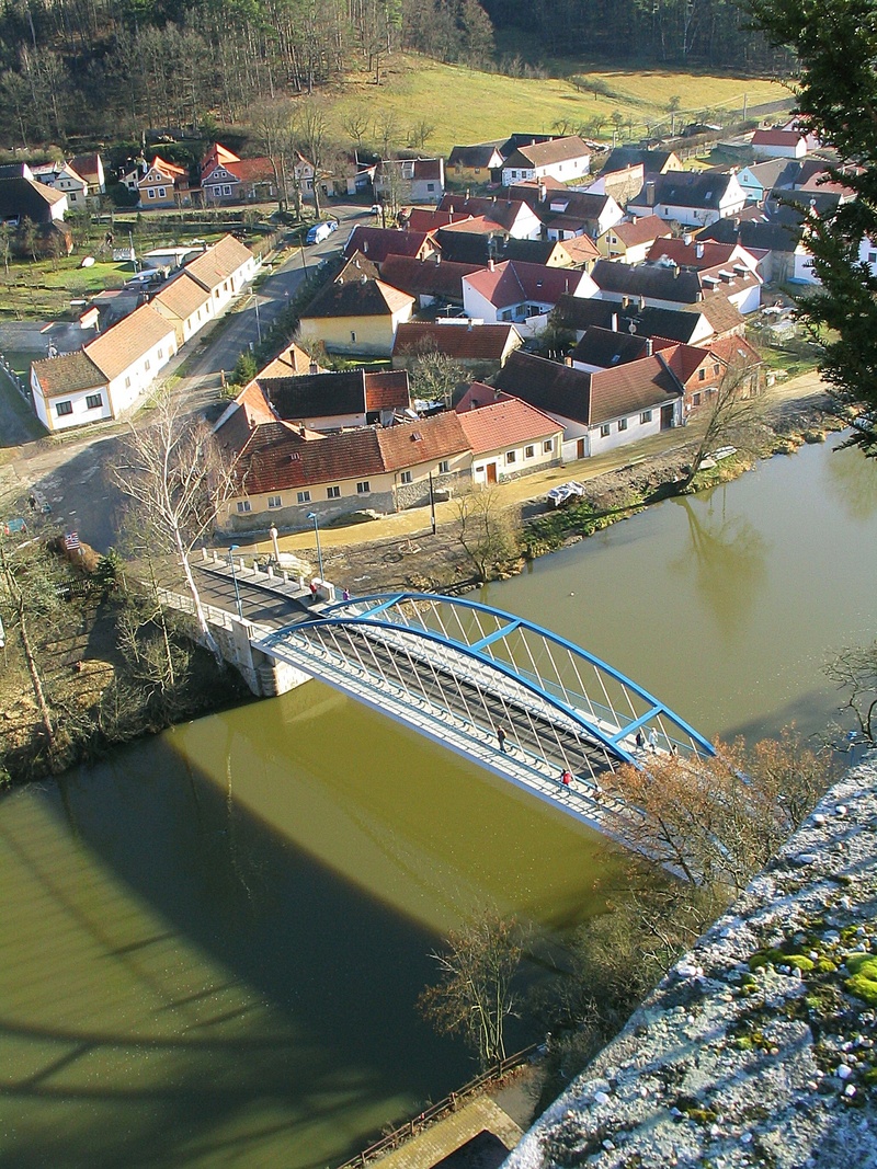 river, nature, bechyně, environment, built structure, town, high angle view, day, no people, dam, bridge, south bohemia, building exterior, connection
