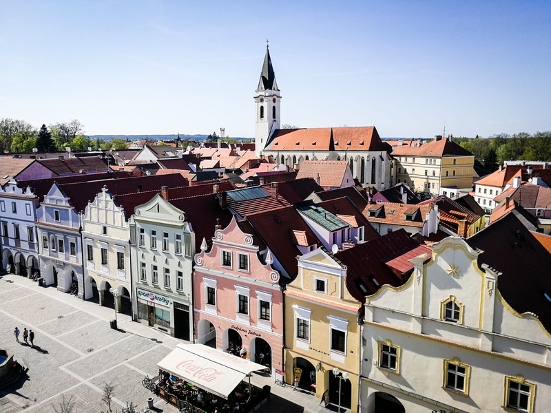 outdoors, sky, house, religion, old, 2K, built, place of worship, travel, clear sky, tower, townscape, bohemia, nature, town, třeboň, czech republic, stone