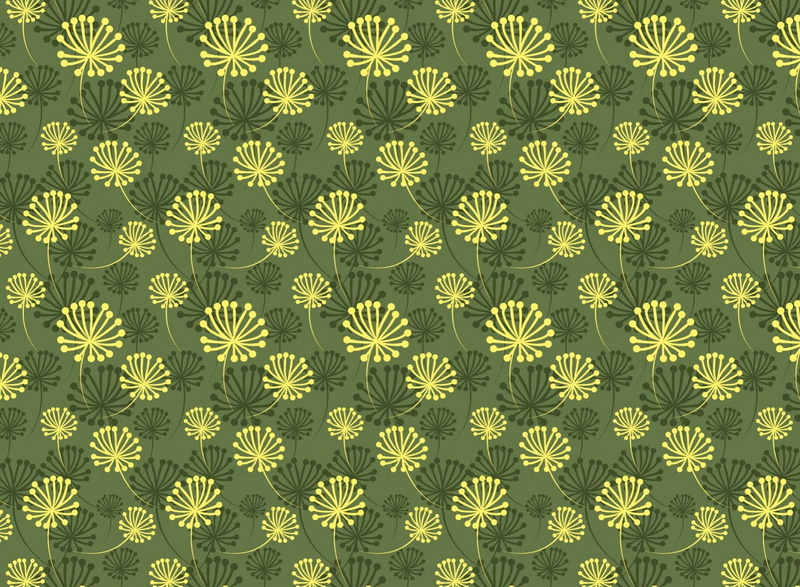 high angle view, 1080P, pattern, yellow, floral pattern, rag, decoration, outdoors, no people, green color, close-up, day, full frame, green