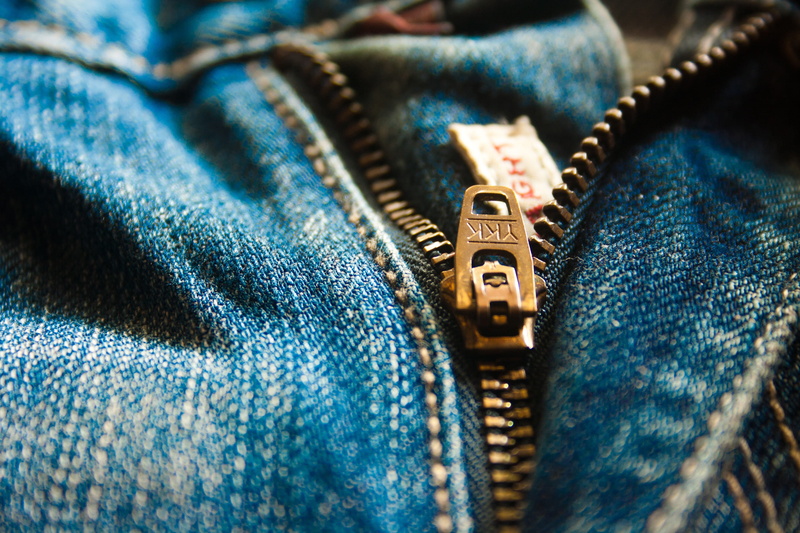leather, denim, zip, photography, no people, apparel, blue, macro, casual clothing, backgrounds, selective focus, jacket, textile, textured, clothing, worn