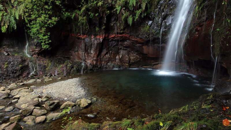 waterfalls, inviting, nature, beautiful, 3d and abstract, rabacal, waterfall, 2K