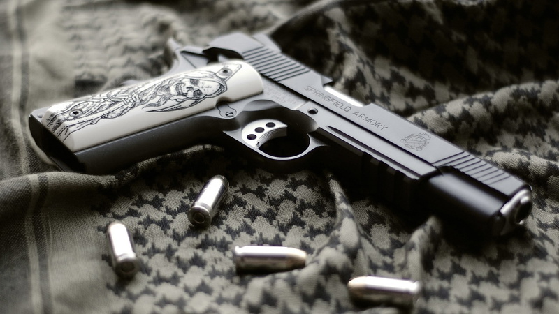ammunition, gun, 1080P, weapon, 1911, Springfield 1911