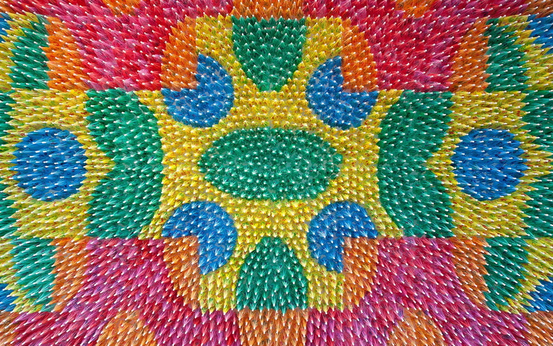 pattern, indoors, colorful, full frame, vibrant color, textile, carpets, craft, 720P, art and craft, woven, shape, ornate, day, no people, multi colored