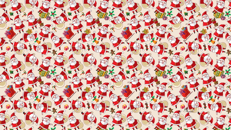 holiday, cultures, christmas, love, year, 4K, seamless, illustration, symbol, high angle view, group of Objects, new Year, shape, santa Claus, santa, abundance