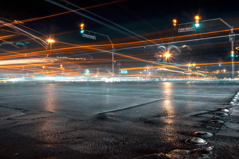 no people, motion, architecture, lighting, night, road, construction, long exposure, 5K, city, building exterior, urban, rain, housing, lapse, toghchi