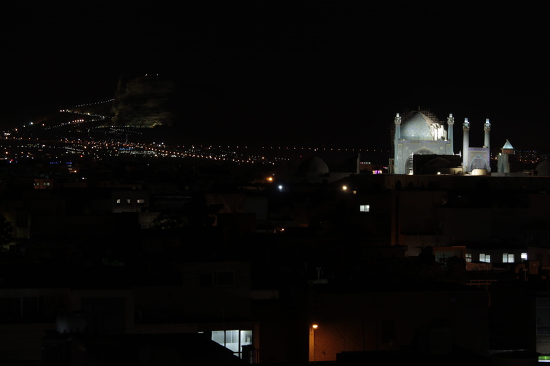night, building, city, nightlife, lights, nature, sky, mosque, iran, no people, isfahan, outdoors, built structure, modern, view, 4K, city life, skyscraper