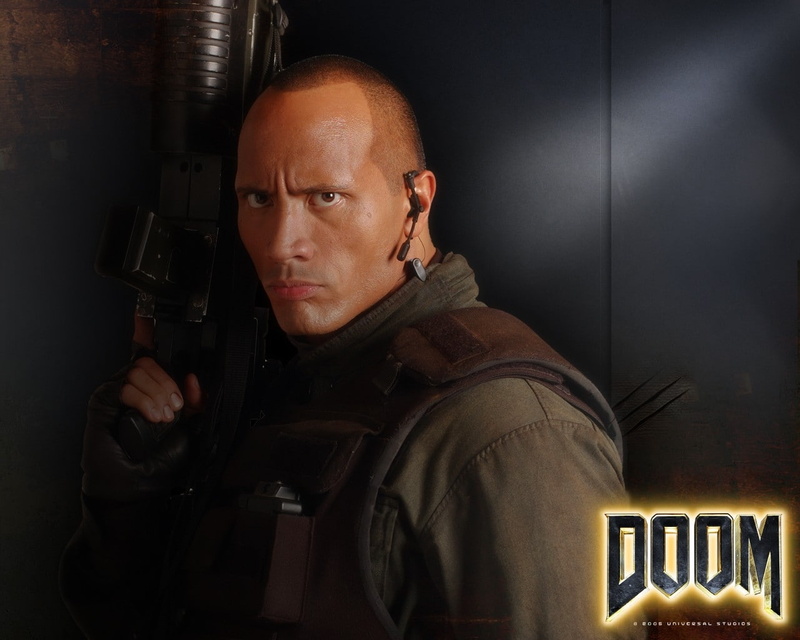 720P, johnson, actors, action, art, Doom, hd, dwayne, people, x, The Rock, rock