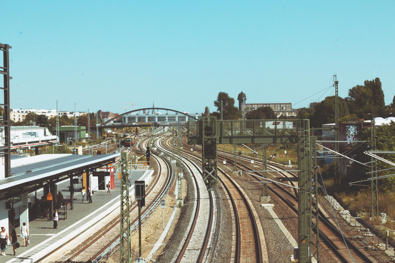 building exterior, built structure, station, sky, clear sky, rail transportation, train, track, berliners, no people, germany, train - vehicle, duran, rails