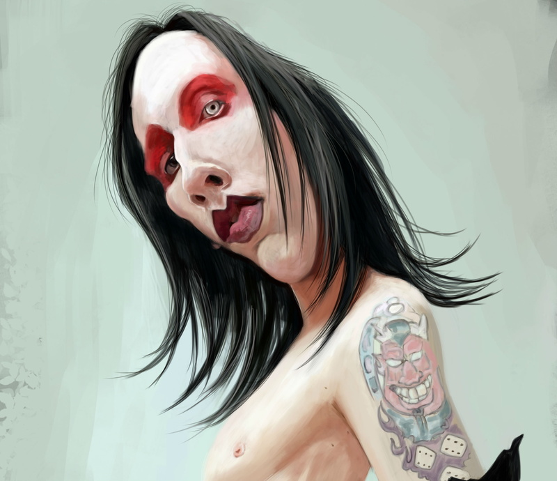 shock, glam, gothic, heavy, industrial, manson, metal, marilyn, rock, 2K