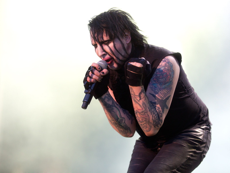 rock, metal, industrial, tattoo, heavy, 720P, concert, marilyn, glam, singer, shock, manson, gothic