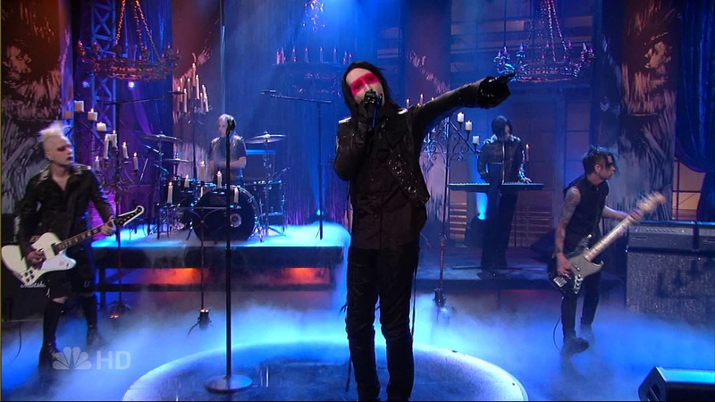 heavy, rock, shock, industrial, glam, gothic, manson, singer, concert, guitar, 720P, metal, marilyn
