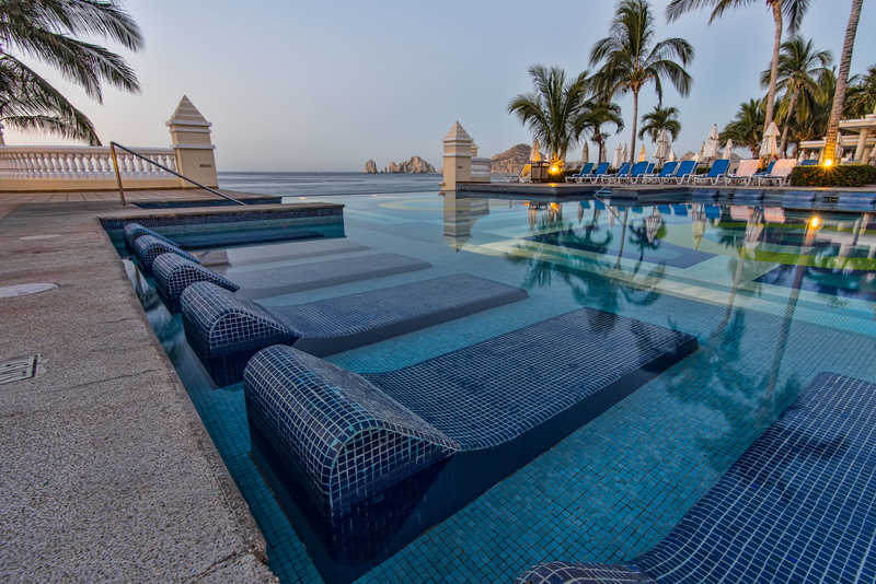 tropical climate, chair, no people, pool, swimming, luxury, tree, 2K, nature, plant, outdoors, mexico, travel destinations, blue, water, cabo san lucas