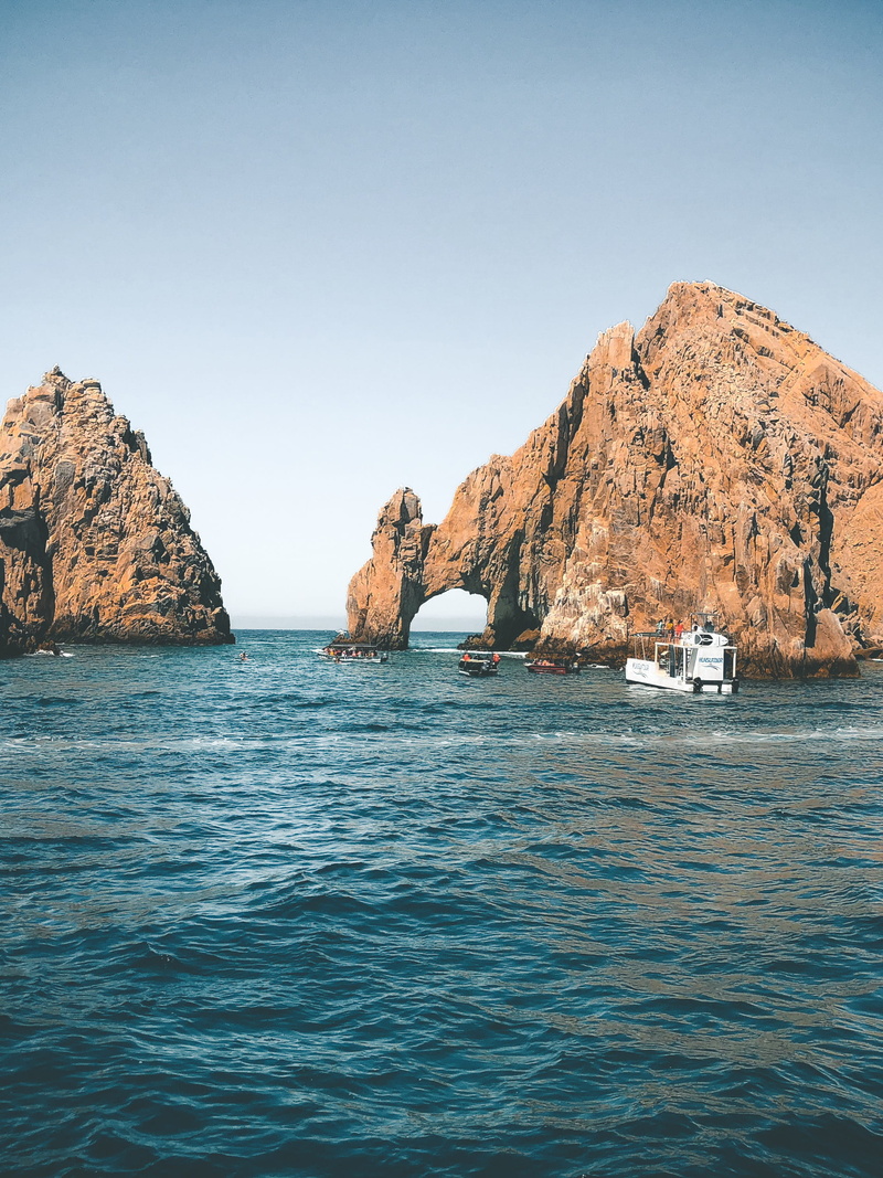 no people, water, rock formation, #boat, #cabosanlucas, sea, beauty in nature, mexico, nautical vessel, #oasis, 2K, tranquility, tranquil scene, nature