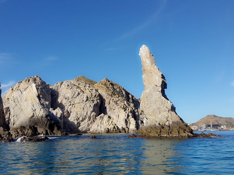 view into land, sky, solid, sea, grey, beauty in nature, Pacific Ocean, cabo san lucas, water, outdoors, land, day, non-urban scene, eroded, tranquil scene