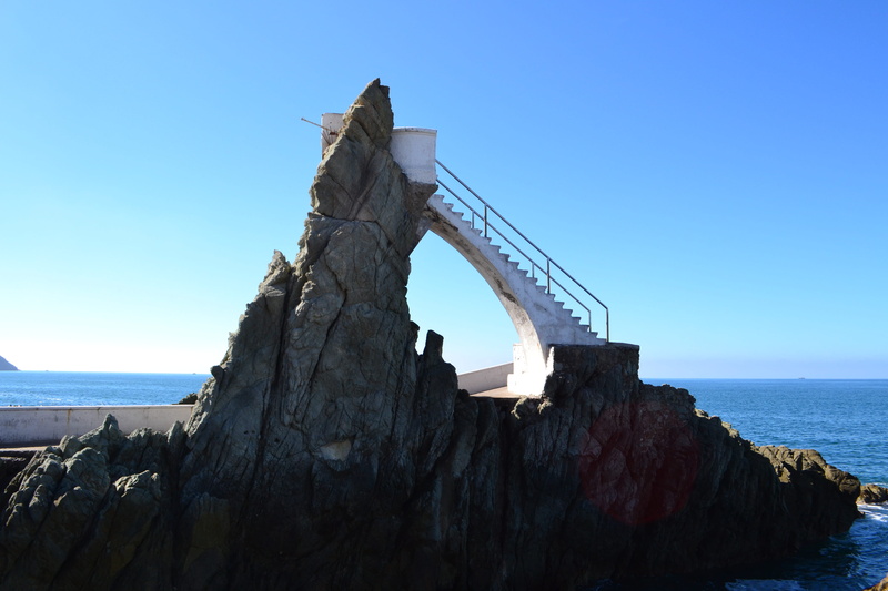 blue, day, beauty in nature, cabo san lucas, mexico, scenics - nature, built structure, bridge, architecture, nature, rocks, horizon over water, rock formation