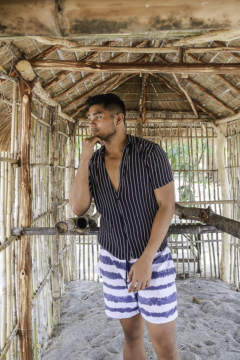 barrier, building, clothing, beard, nature, female, portrait, stocky, leisure activity, apparel, shorts, day, gay, 2K, front view, asian, tan, young men