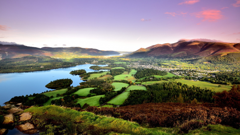 united kindgom, england, 5K, europe, keswick, derwent water, lake, landscape