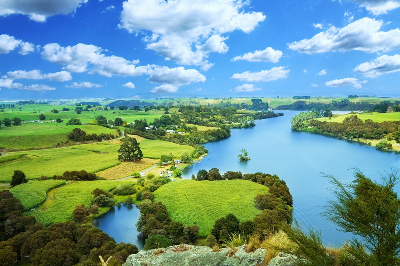 Nature, the houses, hd, trees, hd backgrounds, the landscape, water, the trees, 1080P, s, the river, amazing, hd images, landscape, bodies, green