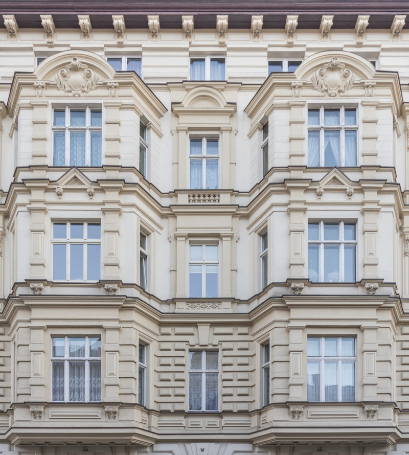 façades, repetition, monument, built structure, window, downtown, details, in a row, city, outdoors, day, house, low angle view, 2K, design, ornate, architecture