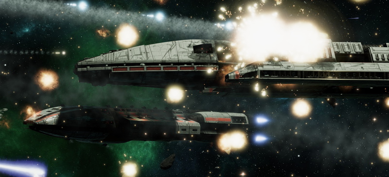4K, toaster, ship, colonial fleet, Battlestar Galactica, Battleship, deadlock, space battle, war, space, battlestar, galactica, spaceship