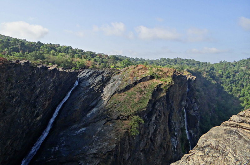 scenics - nature, jog falls, tranquility, 4K, western ghats, water, day, nature, rock formation, environment, eroded, karnataka, india, cliff, land, rock