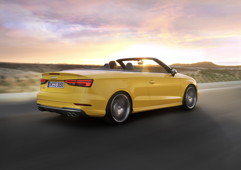 yellow, Audi S3, 4K, cabriolet